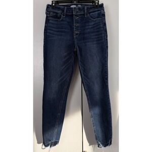 Old Navy Rockstar Super Skinny High Rise Button Fly Jeans Dark Wash Size 6